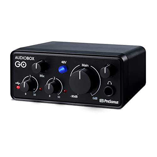 PreSonus AudioBox GO | USB-C Audio Interface for music production with Studio One DAW Recording Software, Music Tutorials, Sound Samples and Virtual Instruments PreSonus AudioBox GO | USB-C Audio Interface for music production with Studio One DAW Recording Software, Music Tutorials, Sound Samples and Virtual Instruments